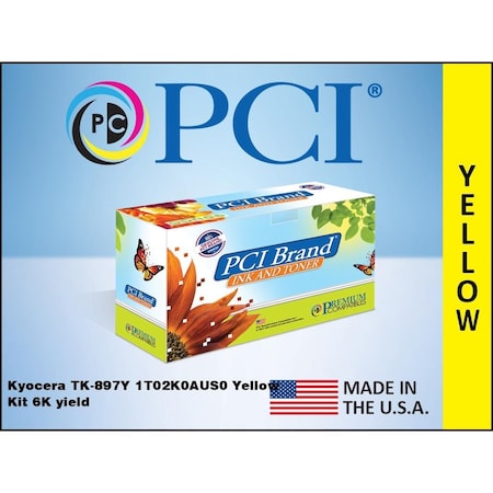 Pci Pci Kyocera Tk-897Y 1T02K0A Yellow Toner TK897Y-PCI